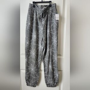 Gray Spider Web Joggers